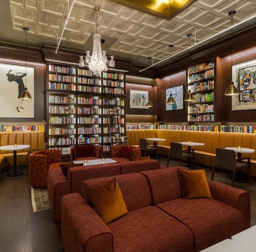 Inside Bibliotechque book library